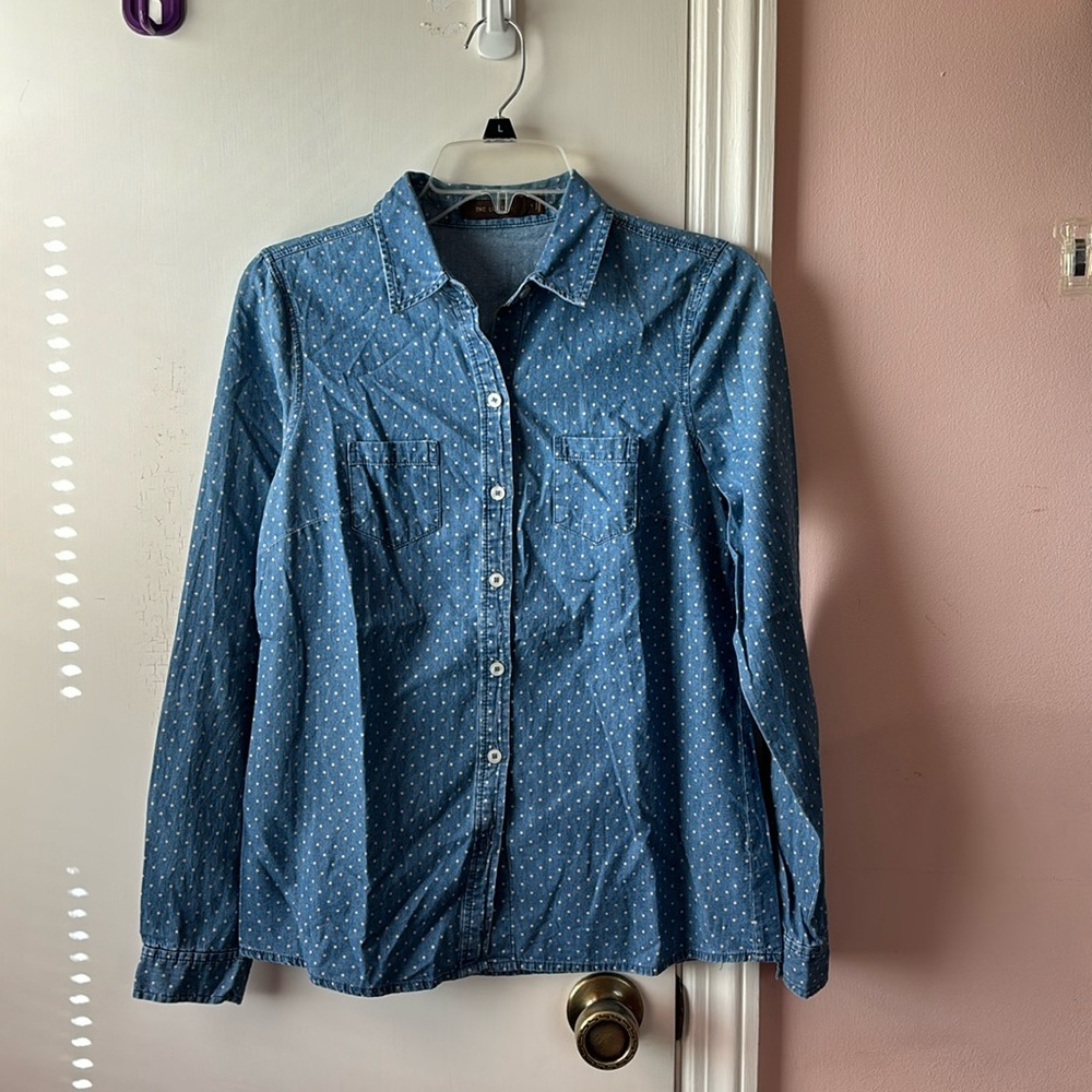 The limited polka dot button down shirt